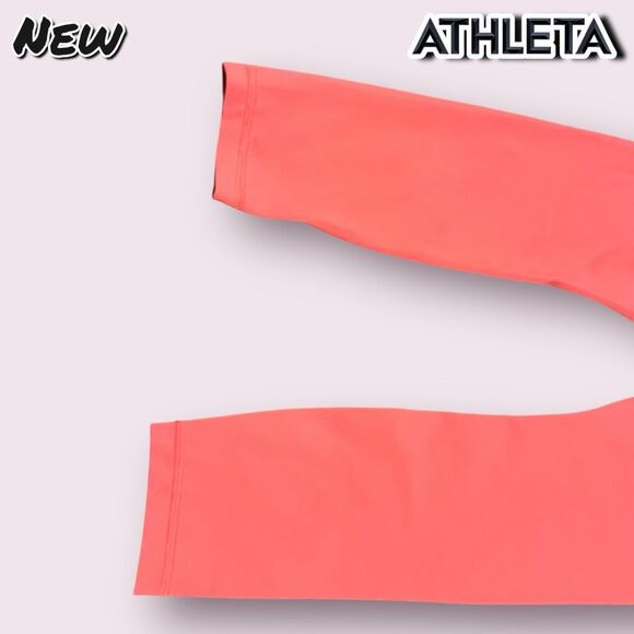 New NWT Athleta Transcend 7/8 Tight Leggings Bright Coral - Size Small - Picture 9 of 9